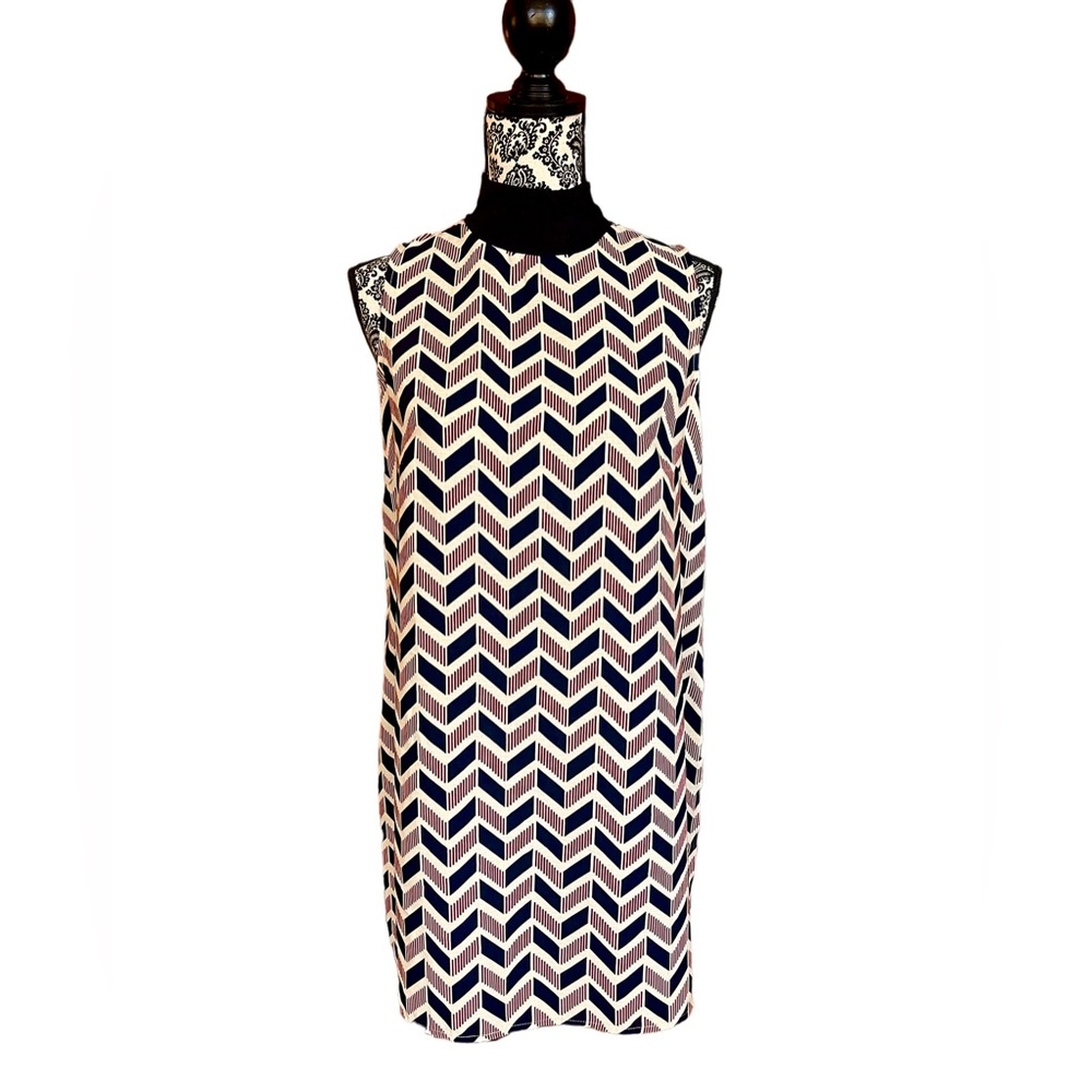 🍄5/$20 BOBEAU NWOT Geometric Sleeveless Mock Neck Tunic Size Small